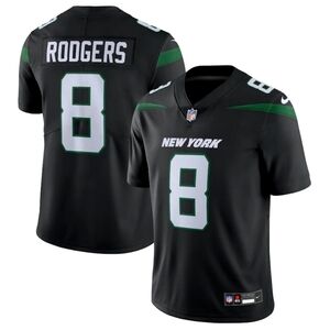 Nike Vapor F.U.S.E Limited Black New York Jets Jersey #8 Aaron Rodgers